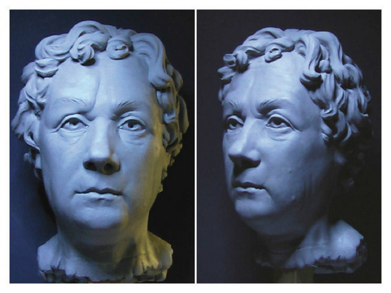 Renderizados en 3D de la cabeza.